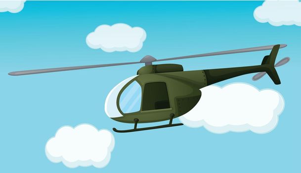 Illlustration of an army helicopter