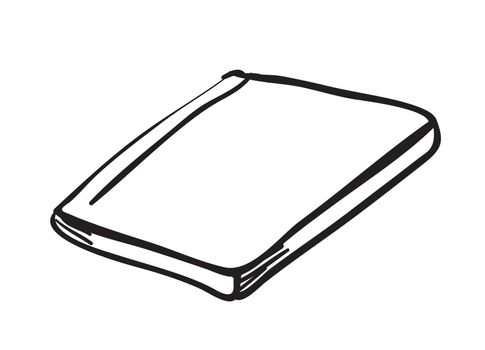 illustration of a note book on a white background
