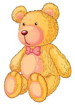 Illustration of a yellow teddy bear