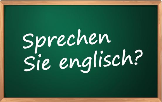 Illustration of German English sign