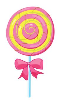 illustration of a lolly sweet on a white background