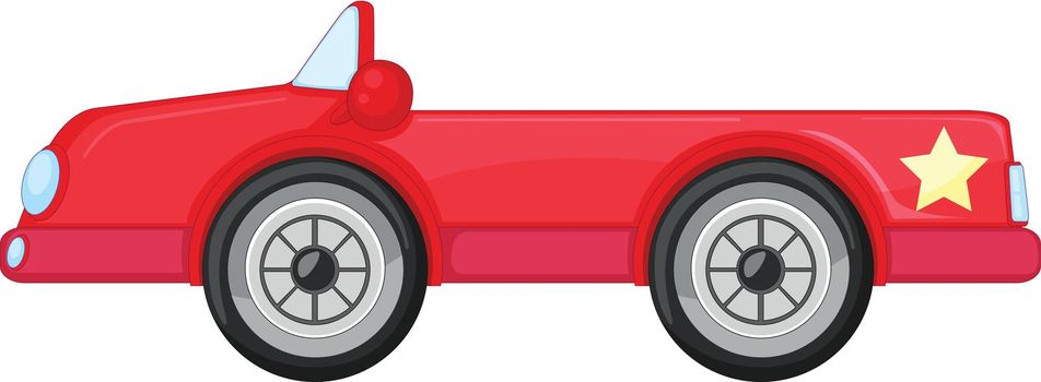 illustration of a red car on a white background