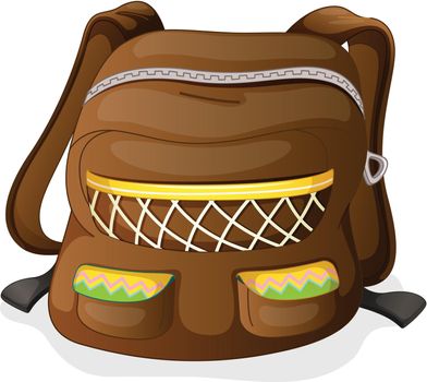 illustration of a school bag on a white background