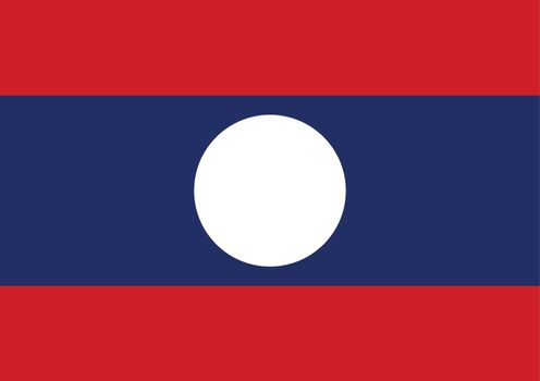 Flag of Laos vector illustration