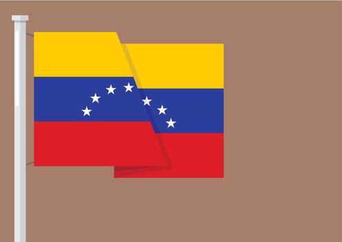 Flag of Venezuela with copyspace. Vector illustration