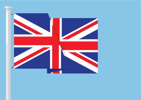 United kingdom flag with copyspace. Vector illustration