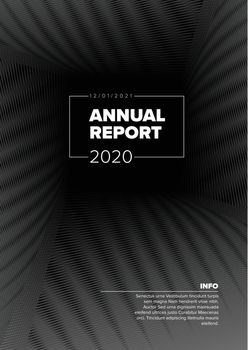 Vector abstract annual report cover template with sample text and abstract square pattern - simple black and white, dark minimalistic layout for brochure cover, flyer or document front page