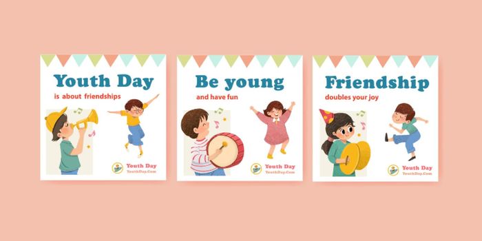 Advertise template with youth day design for brochure,leaflet and advertise watercolor vector illustration