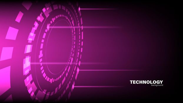 Abstract lines with pink background, Technology background concept with copy space, vector.
