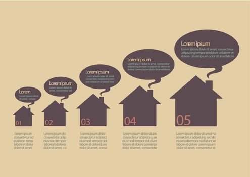 House Icons Infographic. Vector Illustration Concept
