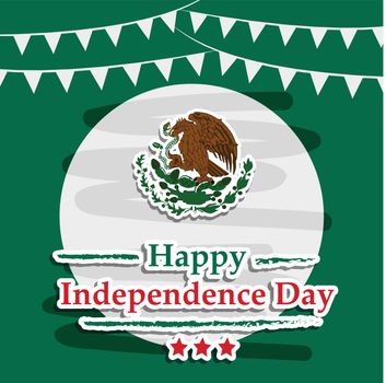 illustration of elements of Mexico Independence Day Background