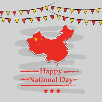 illustration of elements of China National Day Background