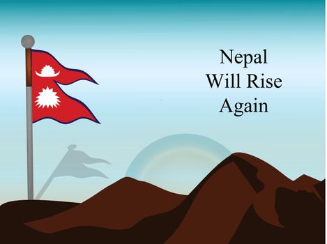 illustration of elements of Nepal Earthquake Background