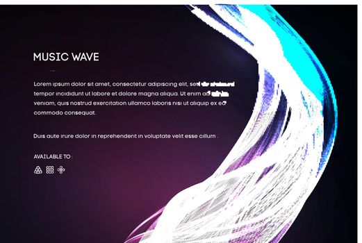Wave Function series. Backdrop of colored sine vibrations, light and fractal elements to complement designs on the subject of sound equalizer, music spectrum and quantum probability
