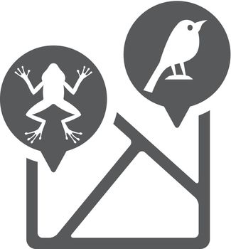 Zoo map icon in single grey color.