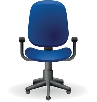 Office chair icon in color. Office supply furniture comfort