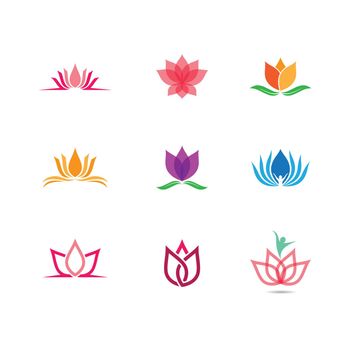 Lotus symbol vector icon illustration