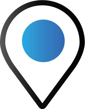Pin location map icon in duo tone color.