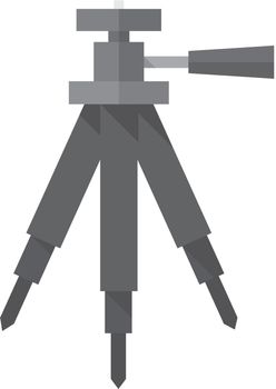 Camera tripod icon in flat color style. Photography stands stable movie shoot