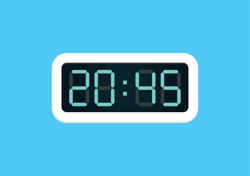 Digital alarm clock. Vector illustration