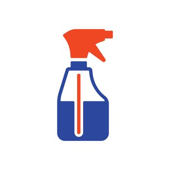 Cleaning spray bottle vector glyph icon. Coronavirus. Graph symbol for medical web site and apps design, logo, app, UI