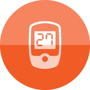 Cycle computer icon in flat color circle style. Bicycle tool monitoring speed rate average