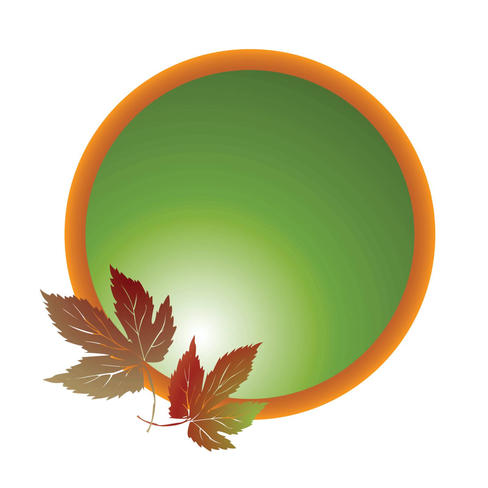 Dry leaves emblem