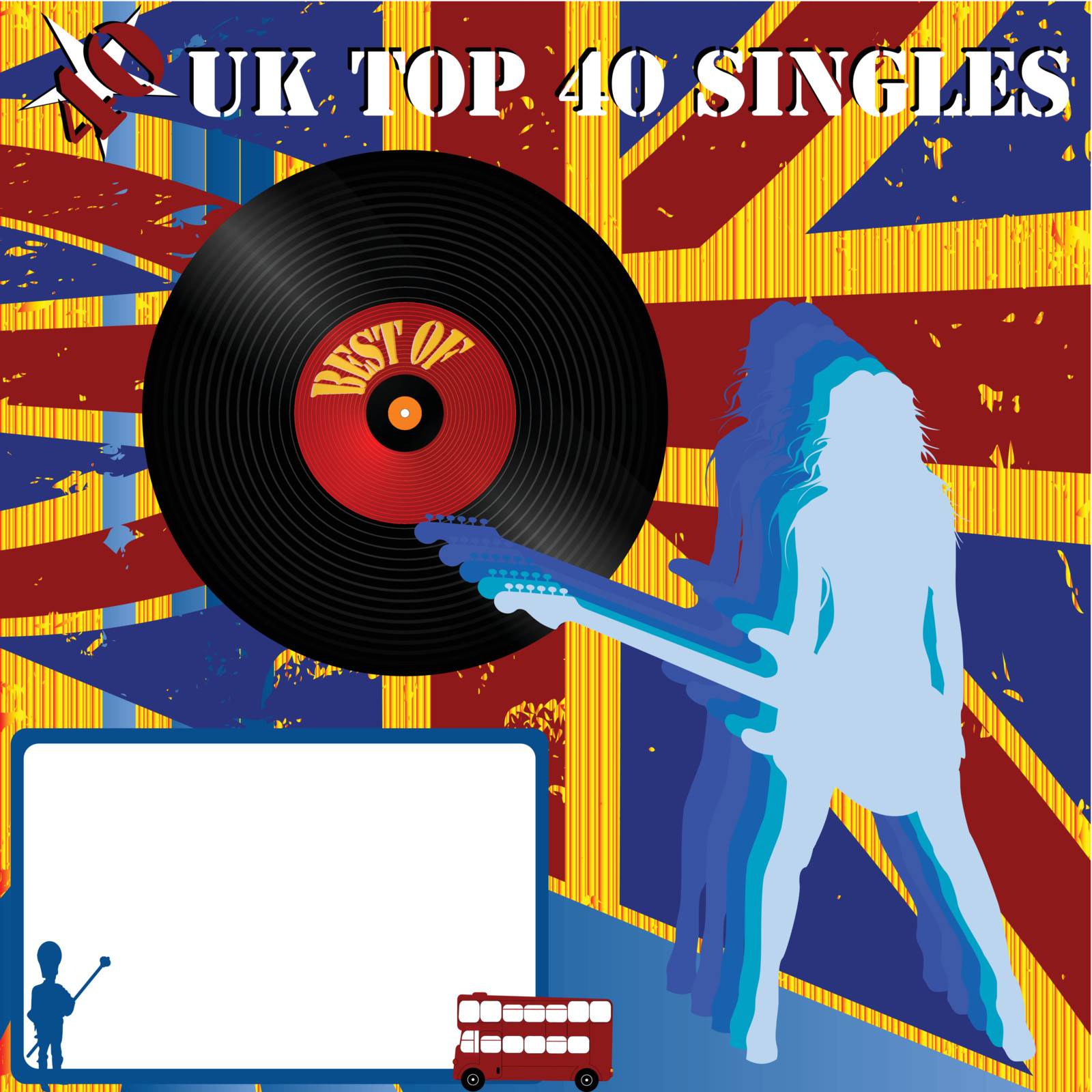 Top 40 singles UK poster with room for your text