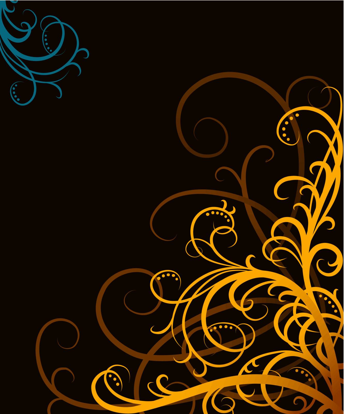 orange swirls by Nattle