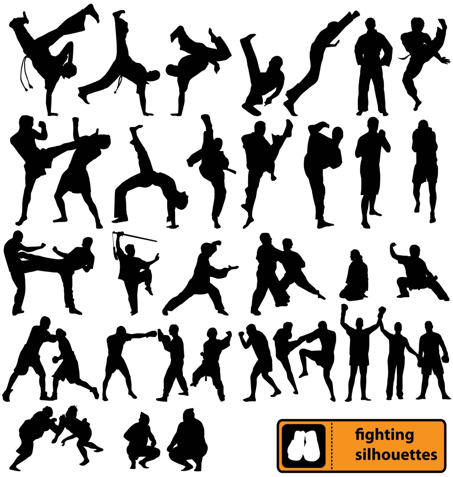 fighting silhouettes collection by kamphi