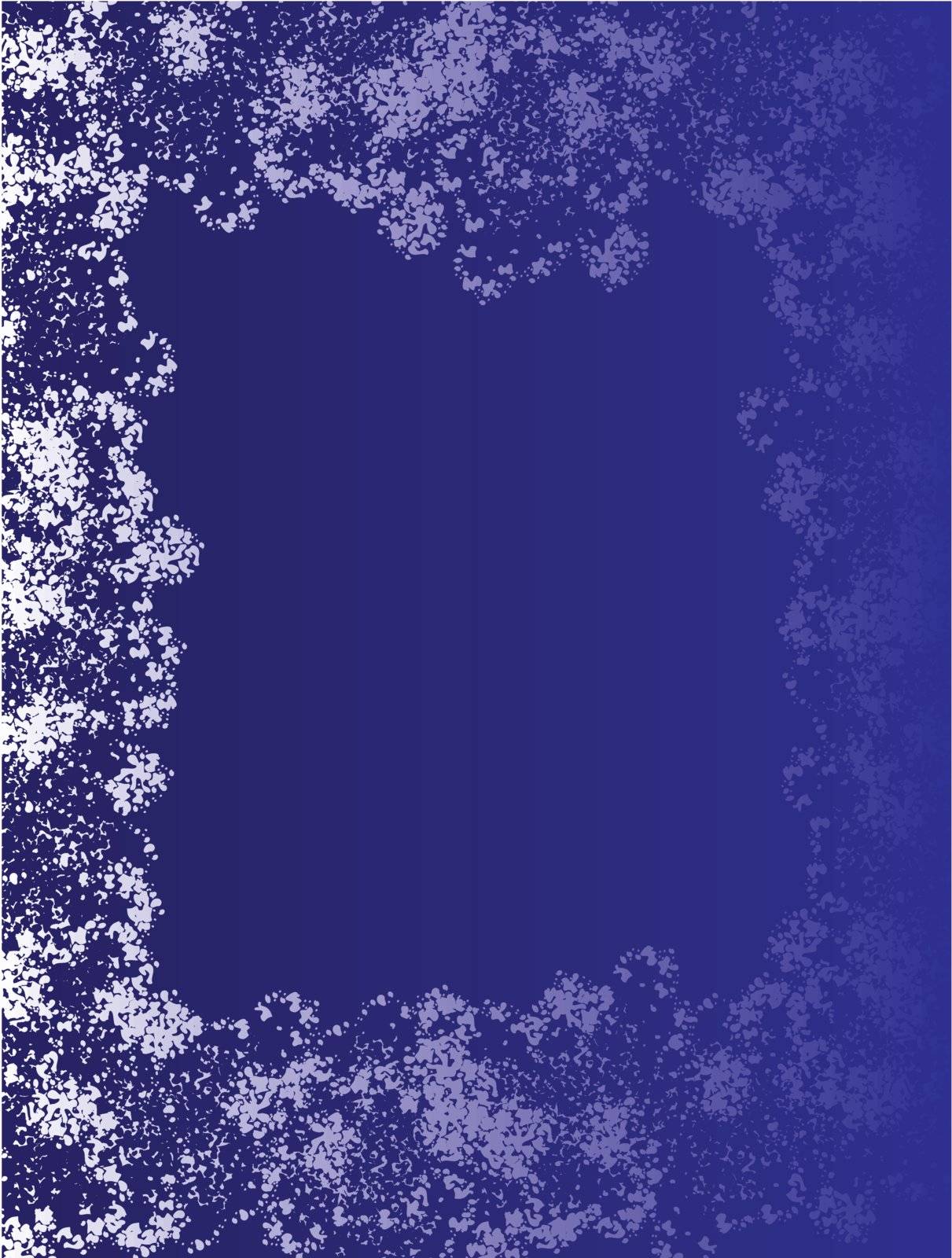 The abstract white framework symbolising snow, on a dark blue background