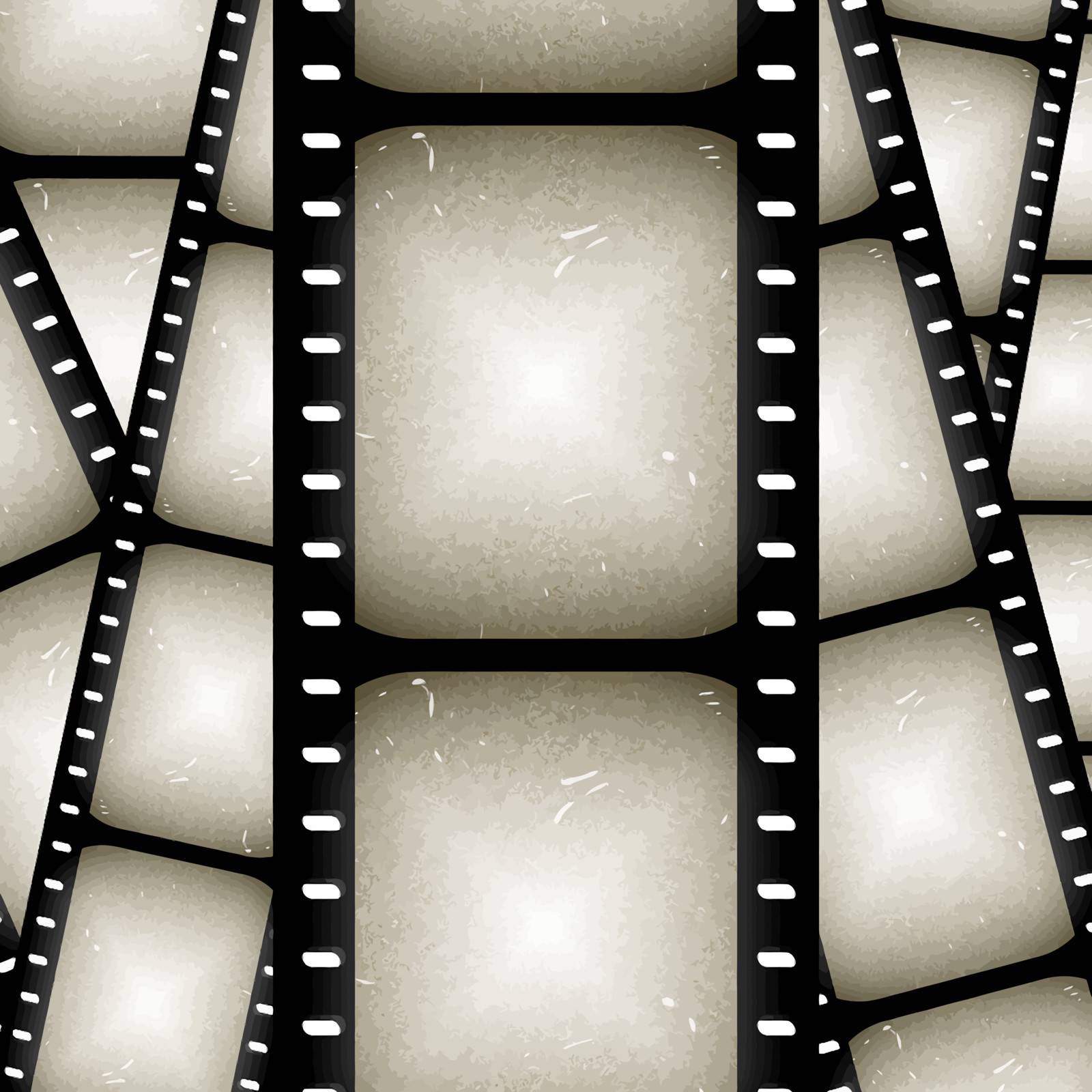 abstract composition of movie frames or film strip