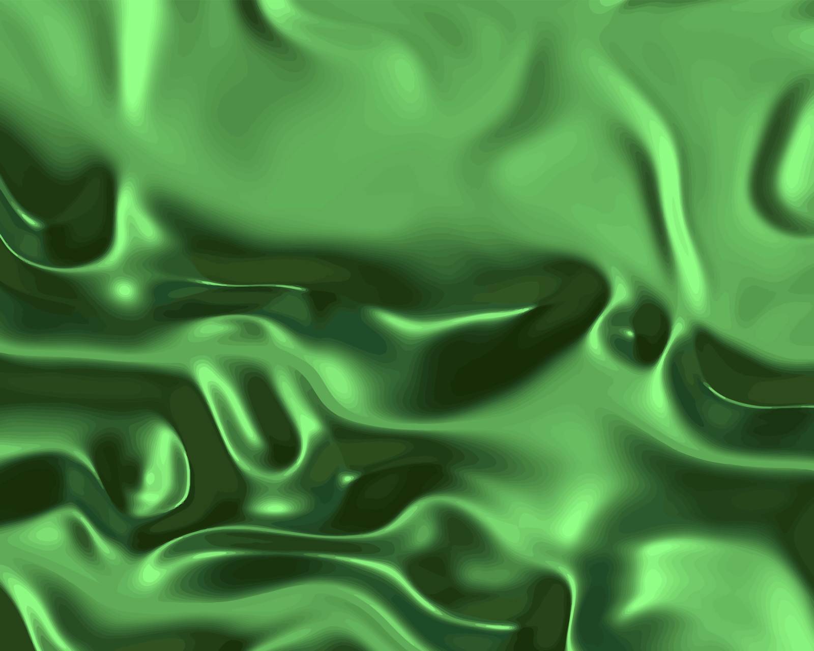 image of luxurious flowing silk or satin fabric in deep green