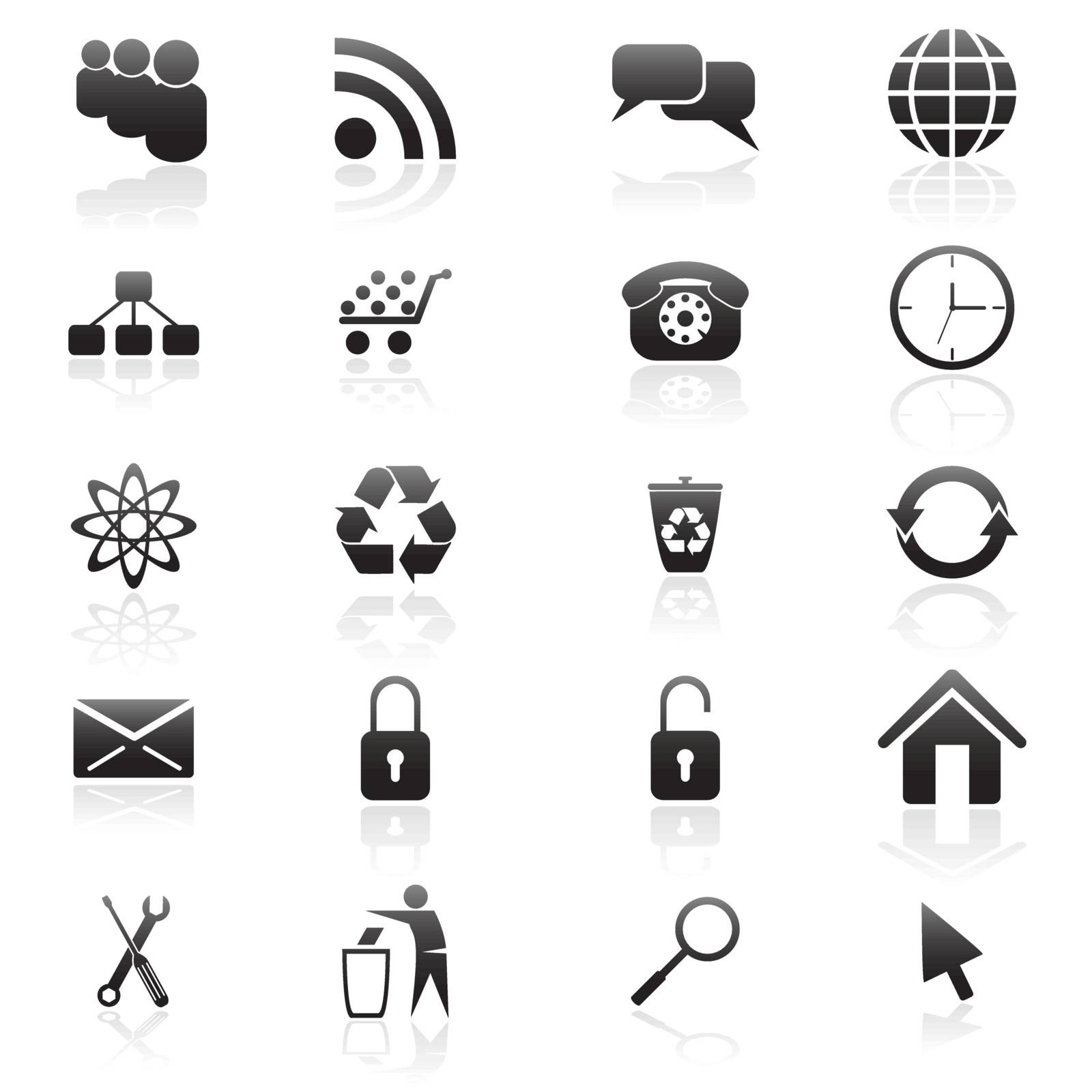 Set of vector icons for web design