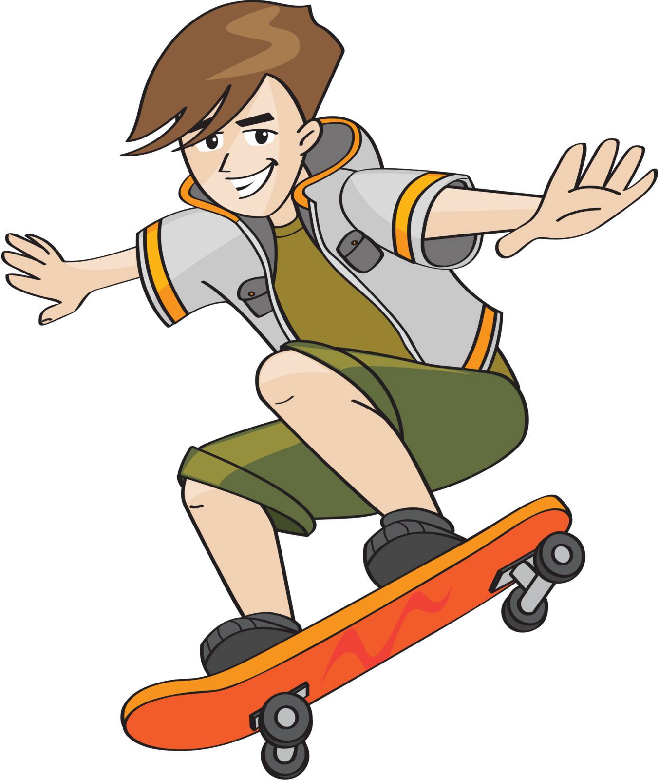 teenage kid on a skateboard