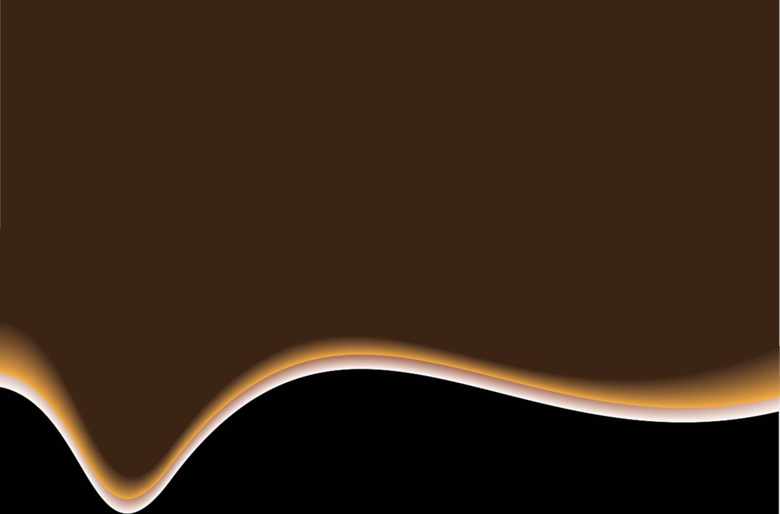 Brown and white wave background with copyspace and drop shadow