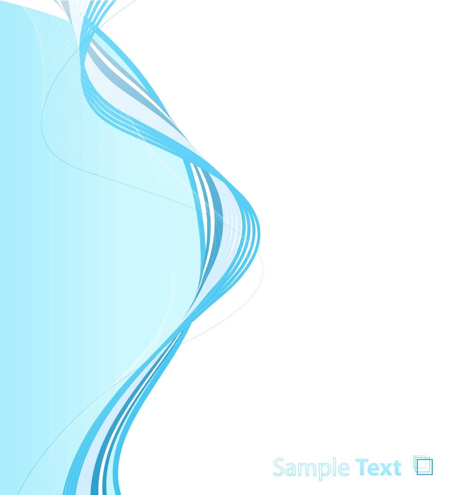Vector illustration of a stylized blue lined art abstract sheet.