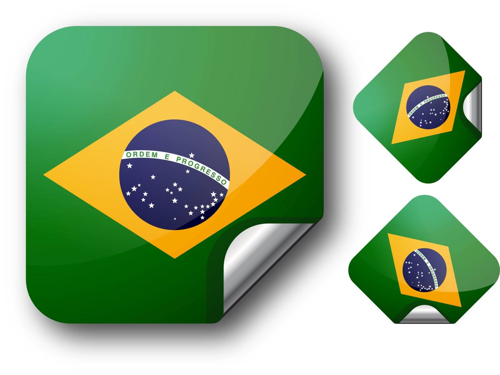 Sticker with Brazil flag by SolanD