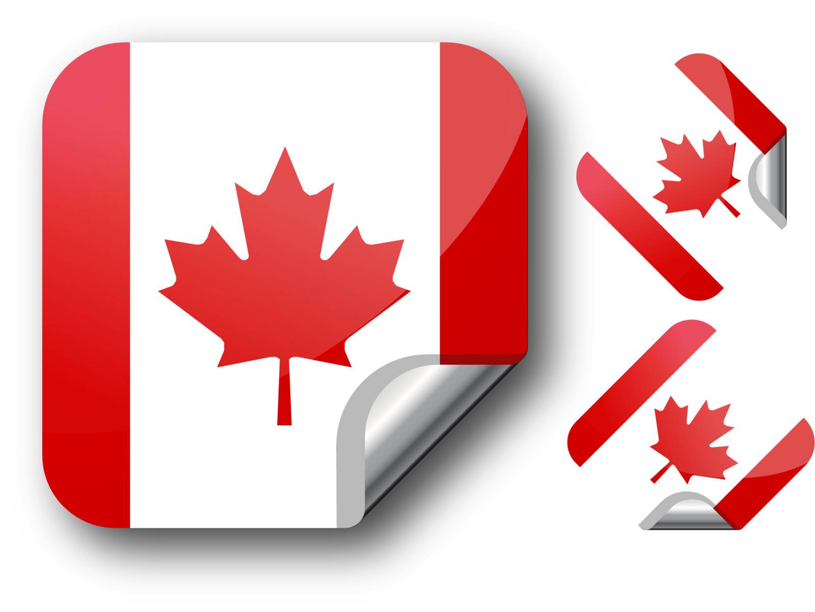 Sticker with Canada flag by SolanD