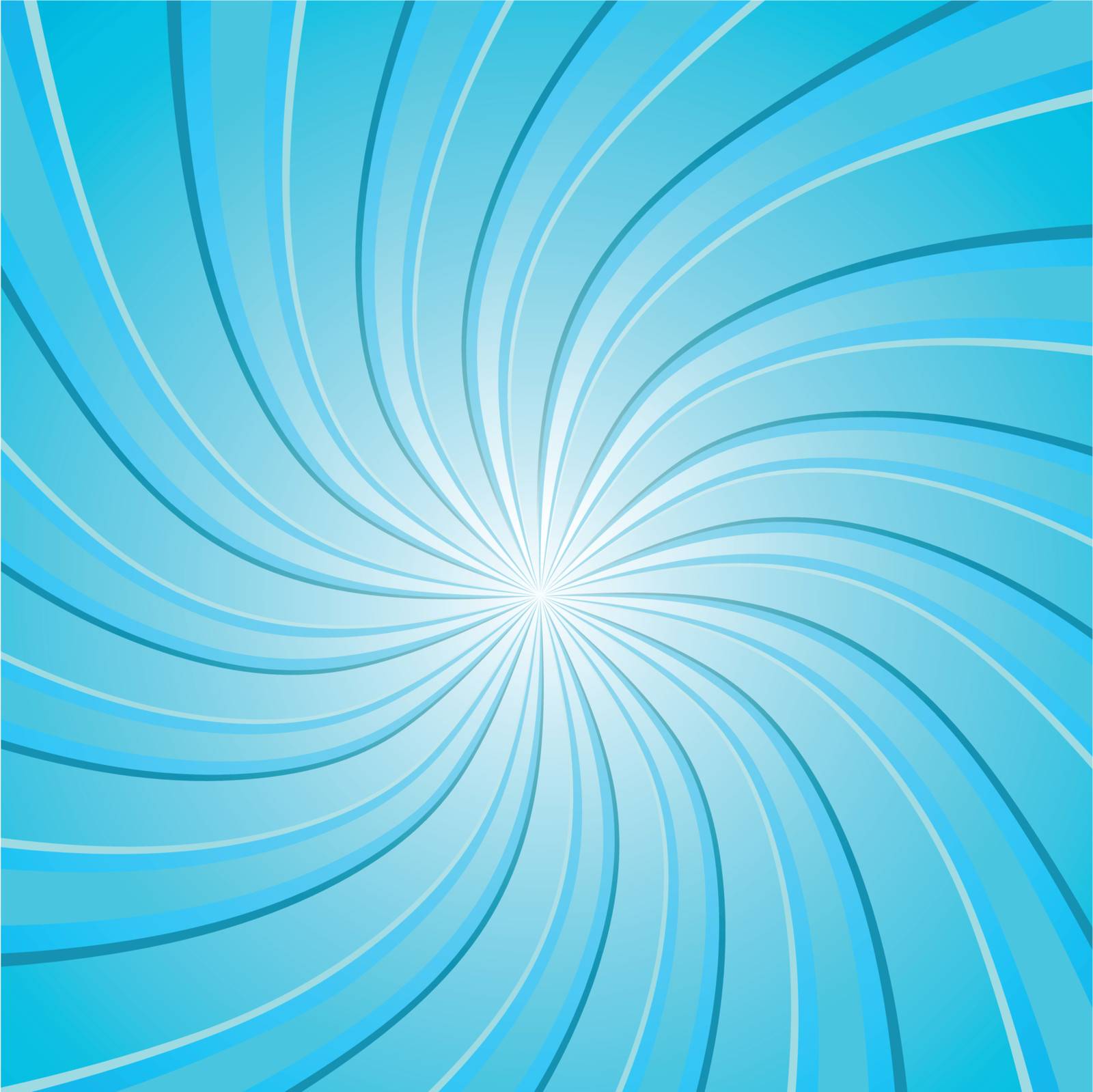 Blue spiral background. Flowing stripes forming a beautiful twist.