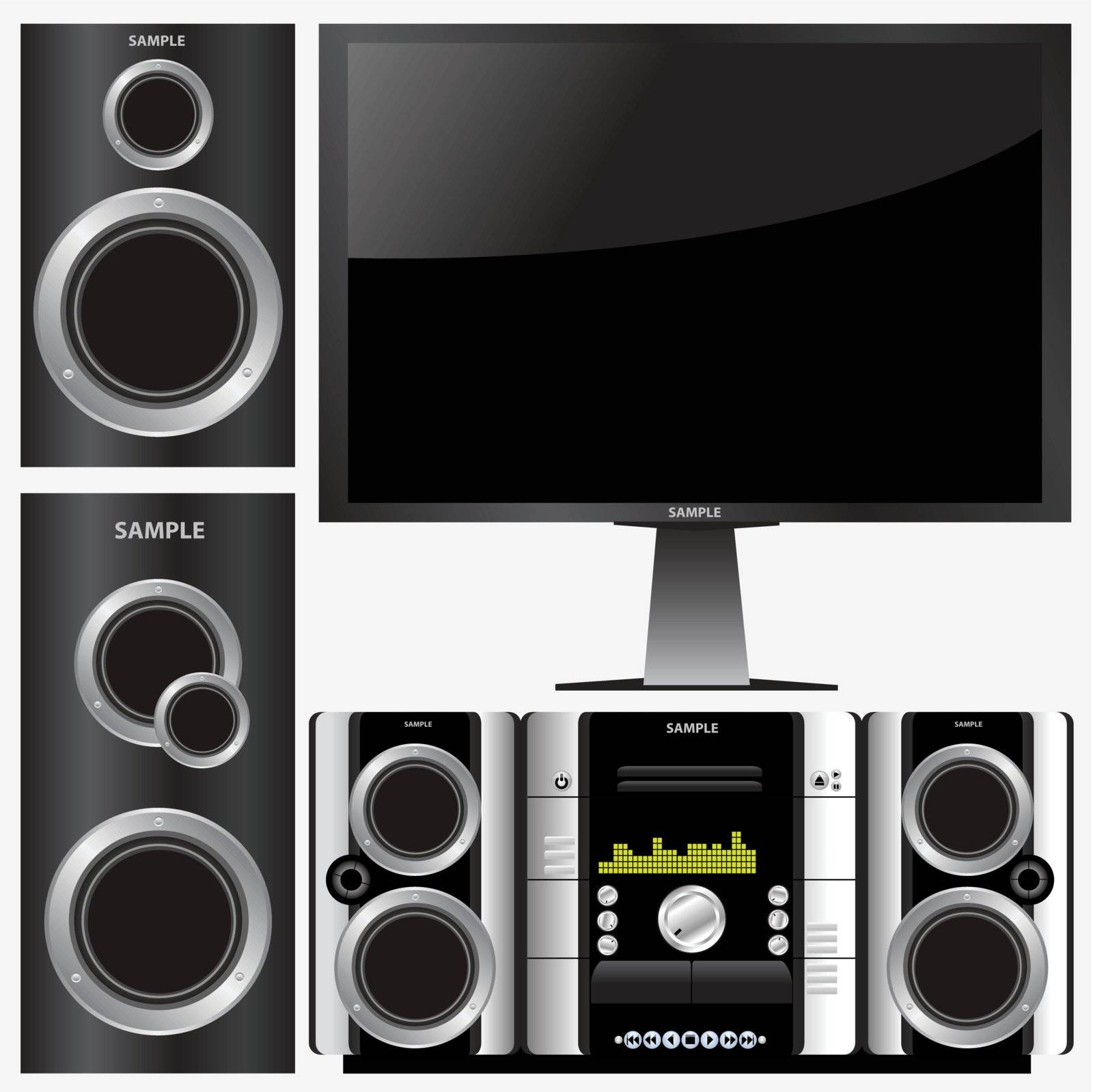 vector set of surround stereo system