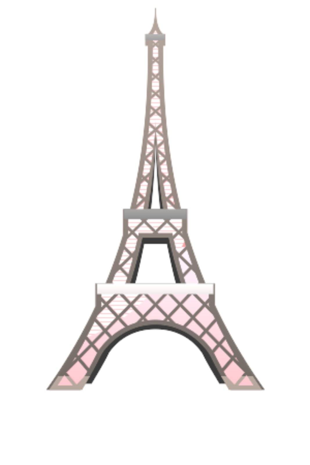 Eiffel tower designed in a glossy style