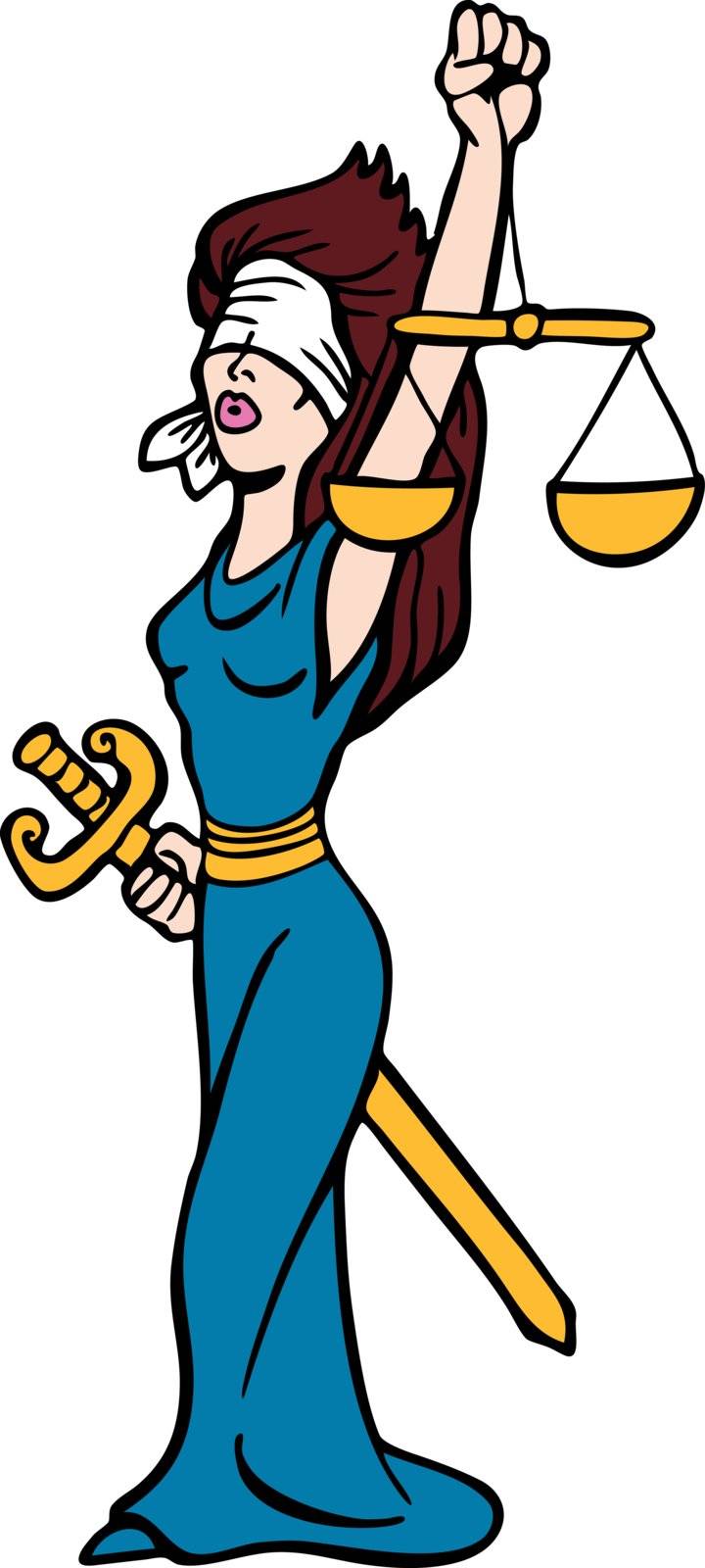 Image of lady representing justice.