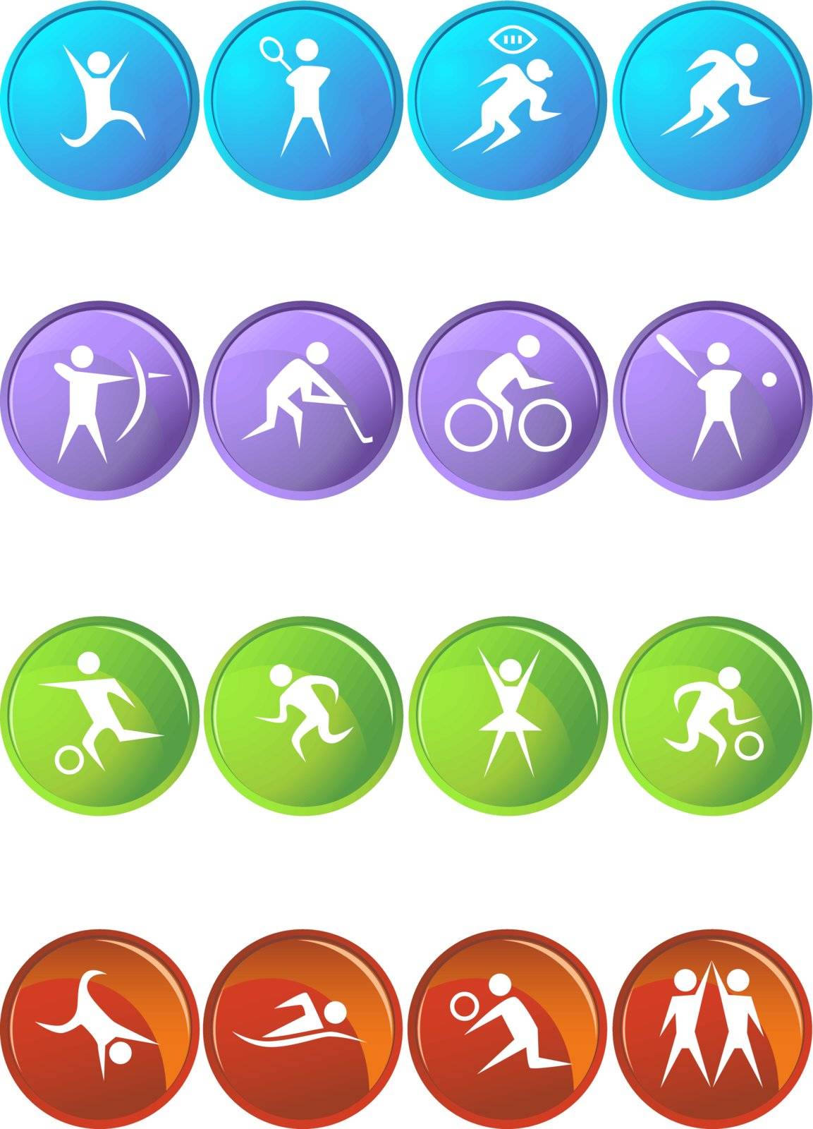 A set of athlete icons.