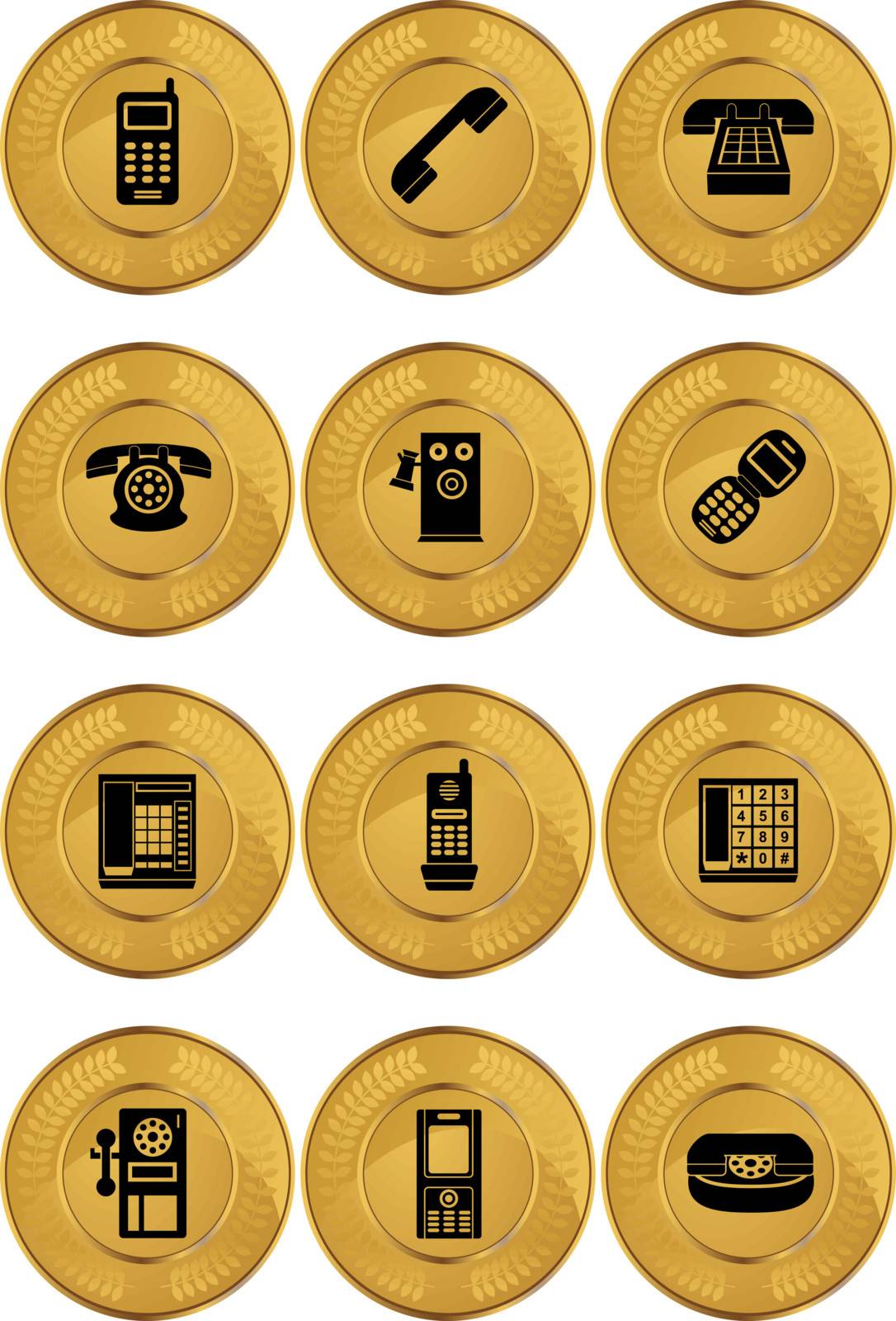 An image of a phone icon set.