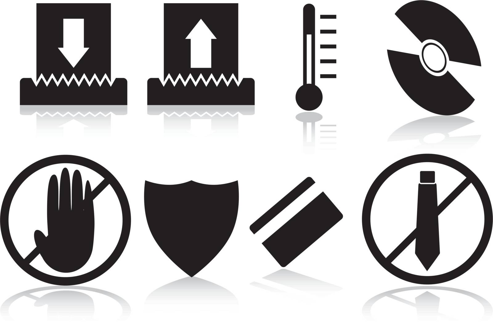 A set of paper shredder icons.