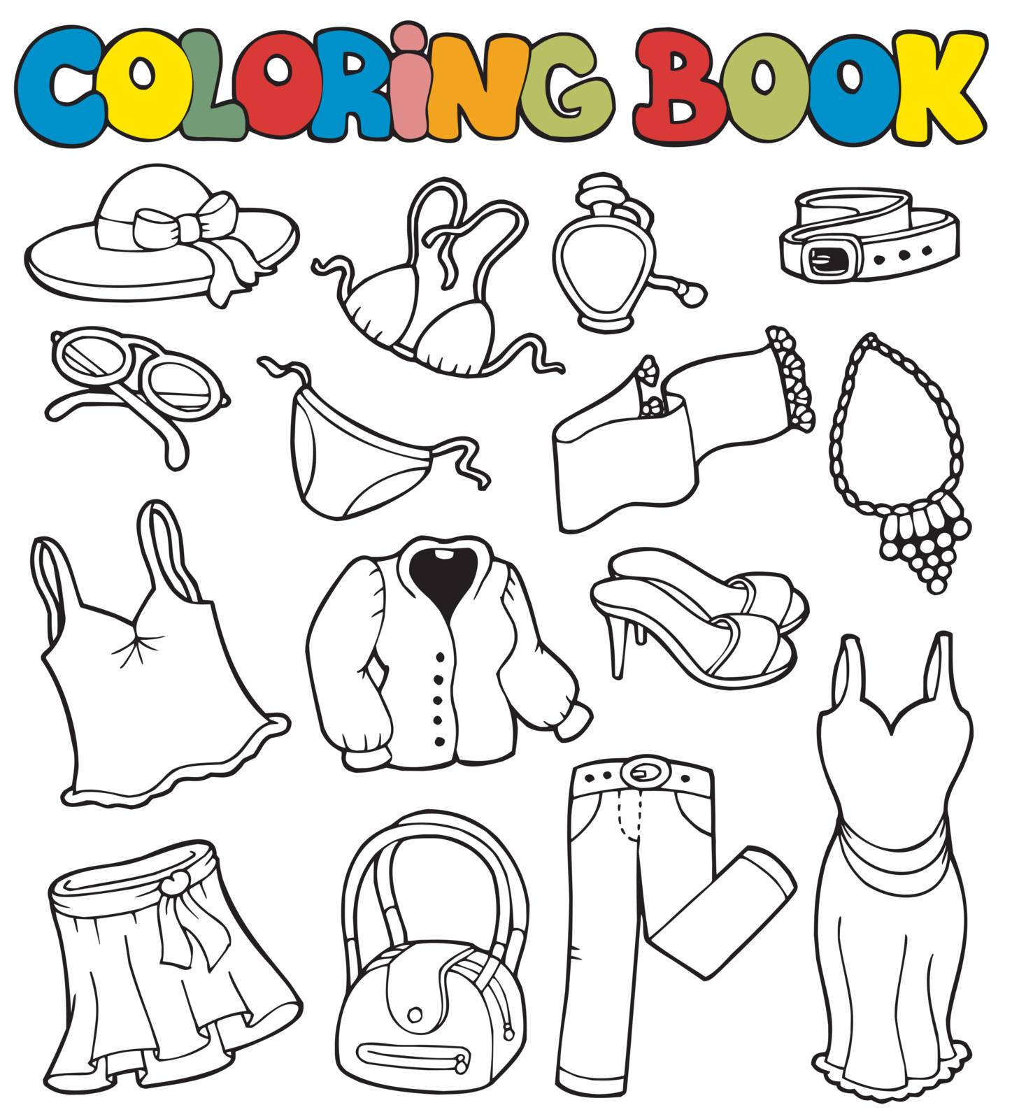 Coloring book with apparel 2 by clairev