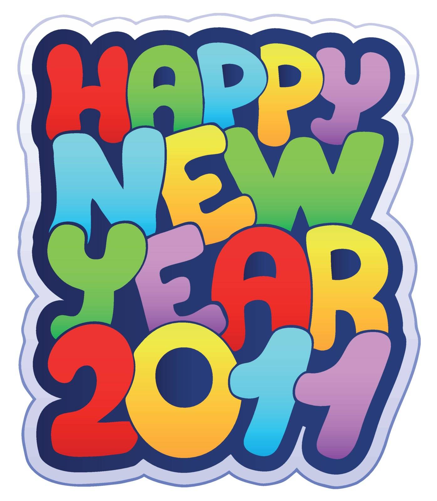 Happy New Year sign 2011 - vector illustration.