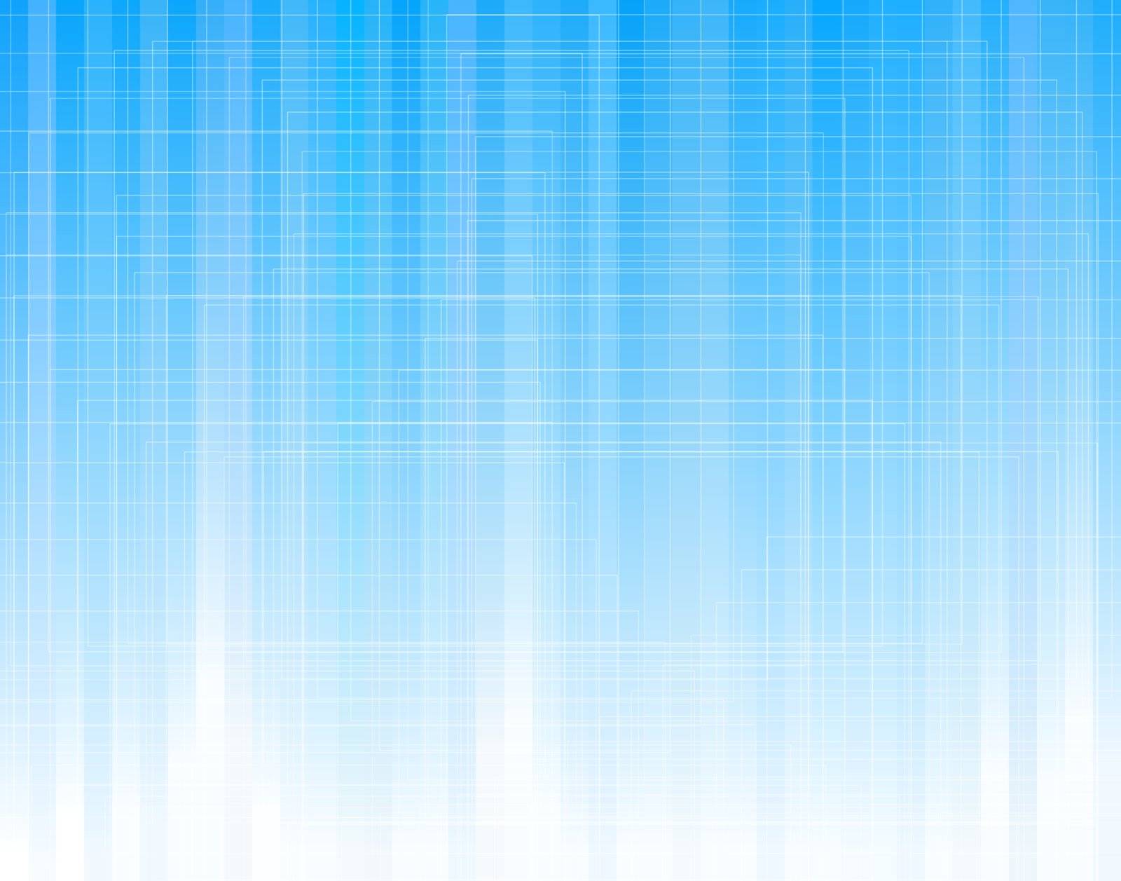 Abstract editable vector illustration of blue stripes with grid as separate object