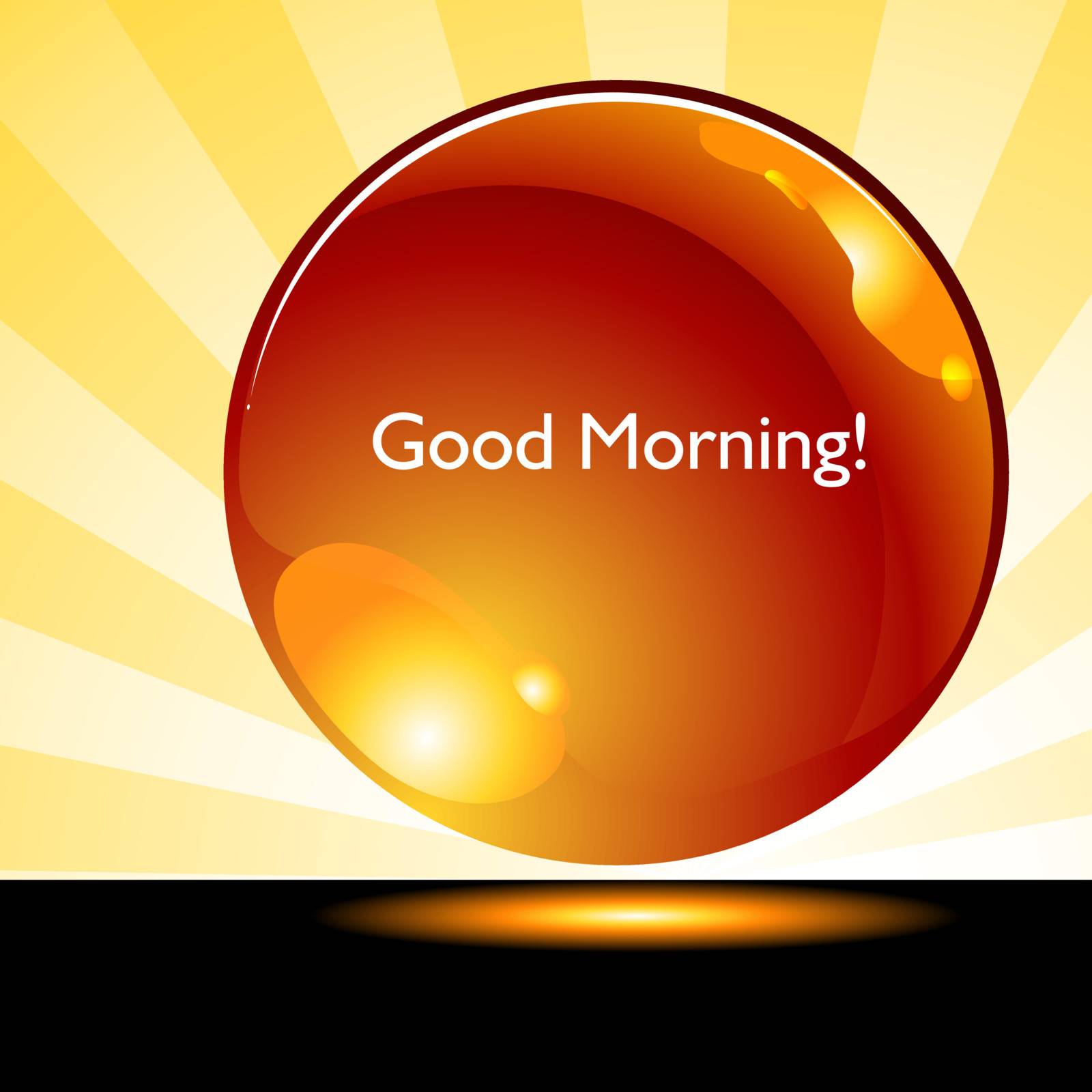 Good Morning Sunrise Background Button by cteconsulting